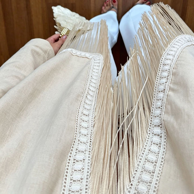 Autumn Boho Outerwear Coats Ha - огляд і ціна Tassel Fringe Trim