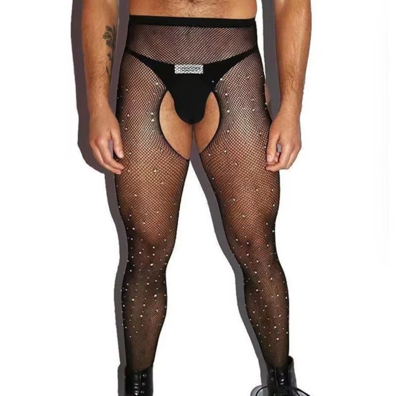 Men Hosiery Open Crotch Fishne - огляд і ціна Crystal Mesh Fabric