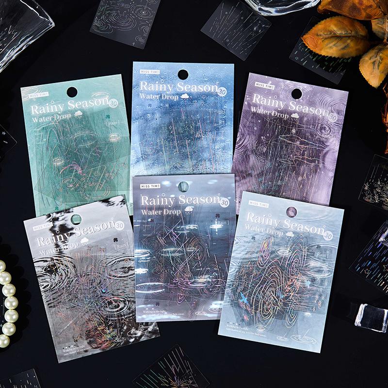 1pack/30pcs Laser Rain Themed  - огляд і ціна Embellishments For Scrapbooking