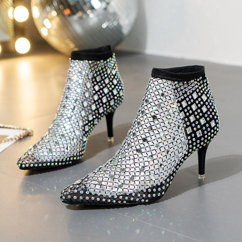 2025 Summer Mesh Sandals Boots - огляд і ціна Crystal Mesh Fabric