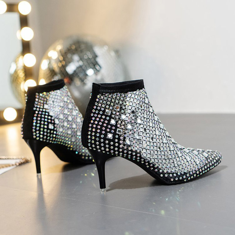 2025 Summer Mesh Sandals Boots - огляд і ціна Crystal Mesh Fabric
